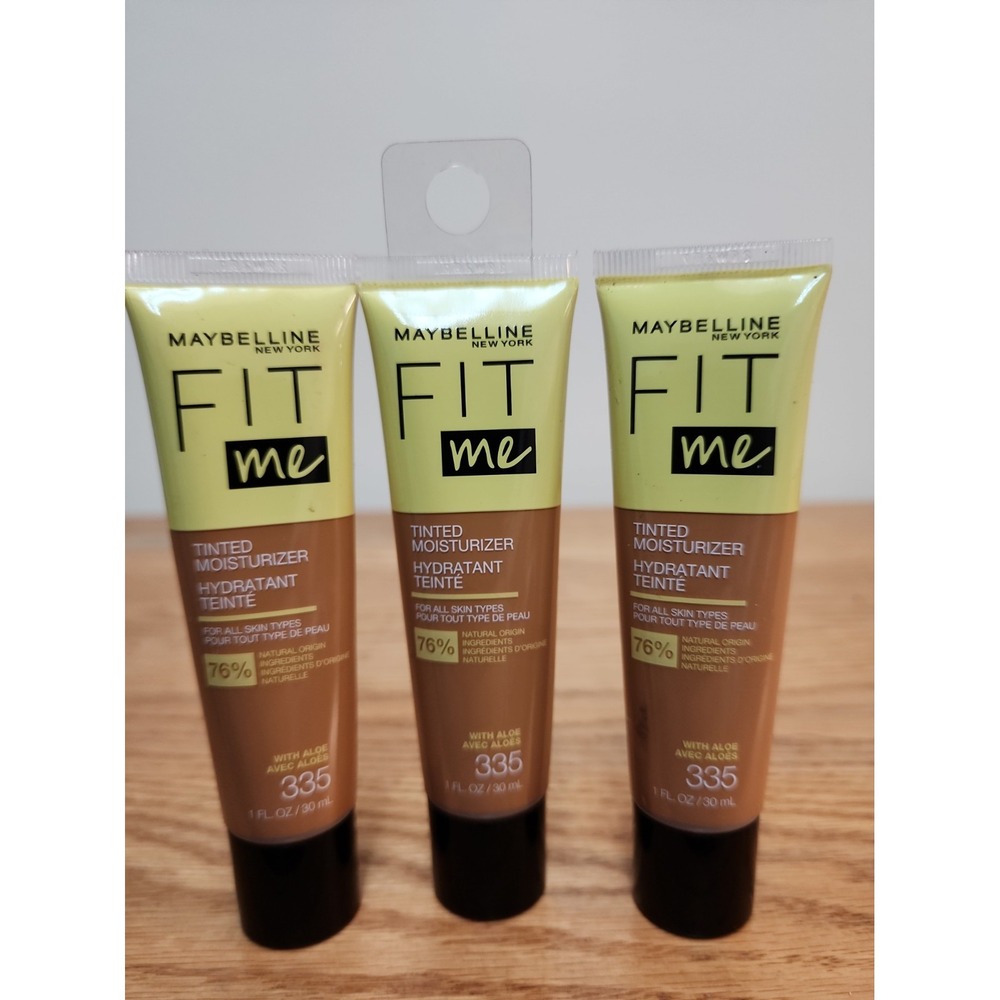 PACK OF 3 - Maybelline Fit Me Tinted Moisturizer 335 For All Skin Types 1 oz. ea